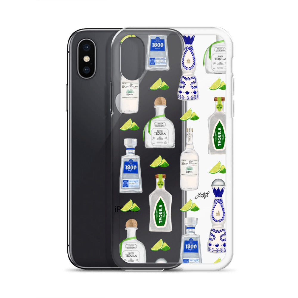 Ilustración de botellas de tequila - Funda transparente para iPhone®